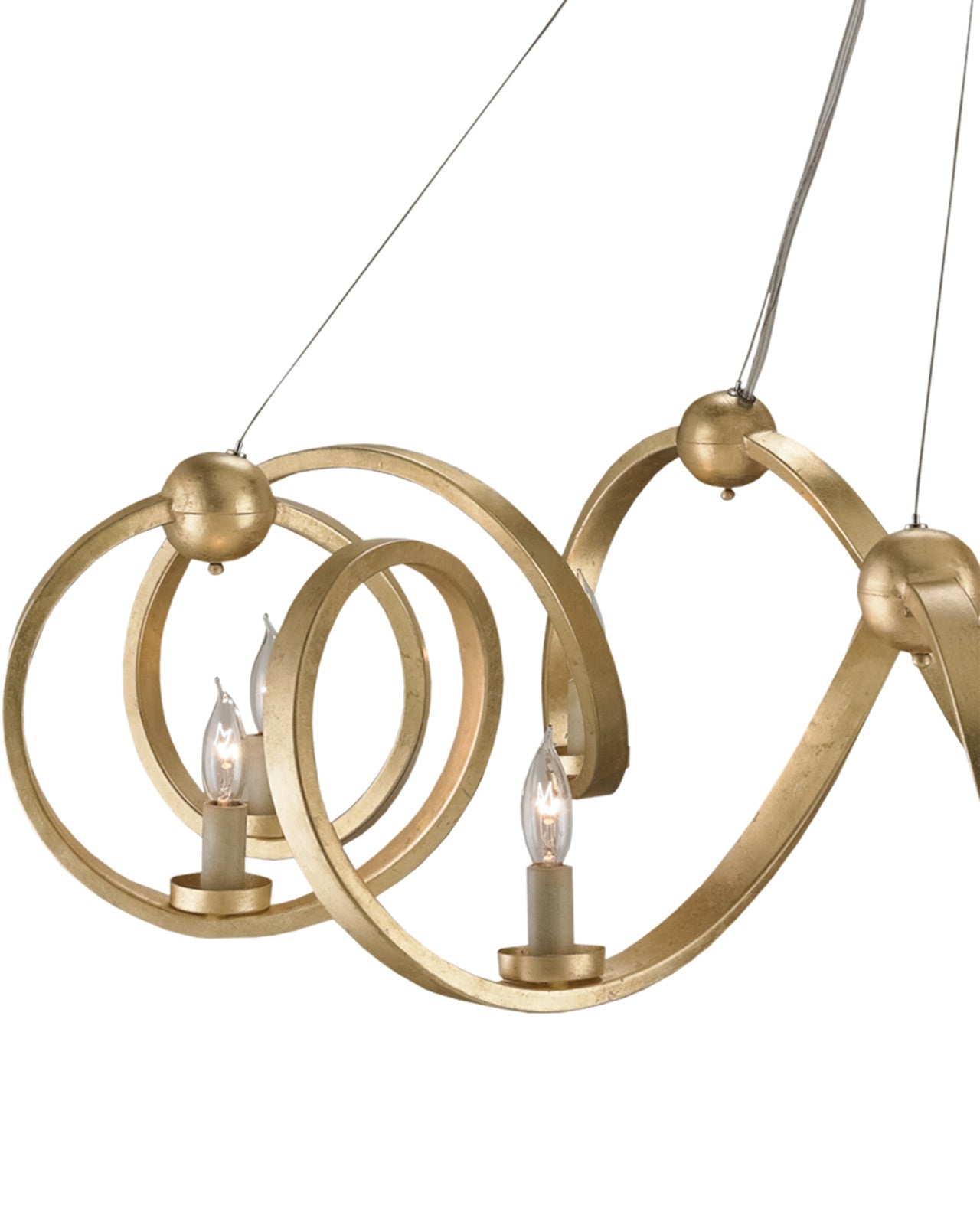 Ringmaster Gold Chandelier by Currey & Co.