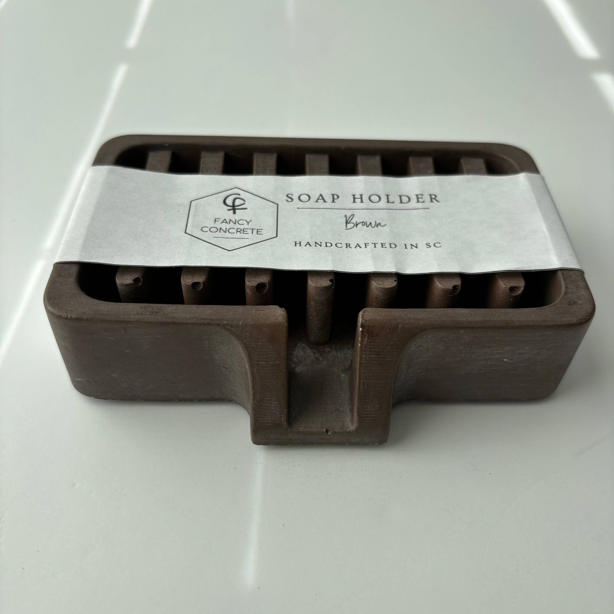 Soap Holder | Concrete Soap Dish: White Gray Marble