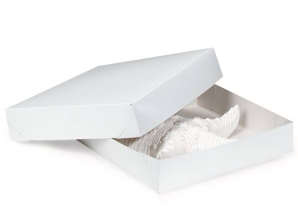 Recycled White Gift Boxes: White / 100 Pack / 6x6x6"