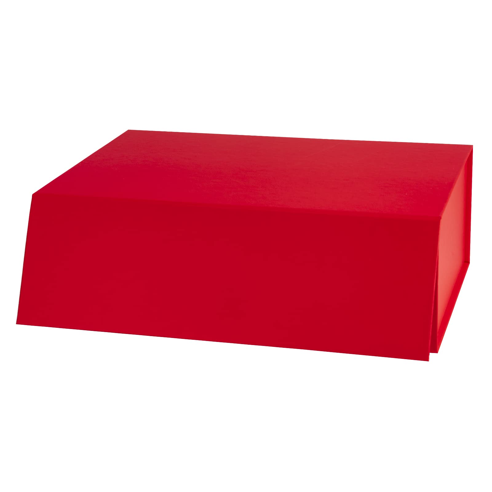 14" x 9" x 4.3" Collapsible Gift Box w/ Magnetic Square Flap Lid | Red