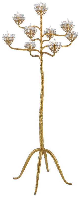Agave Americana Gold Floor Lamp by Currey & Co.
