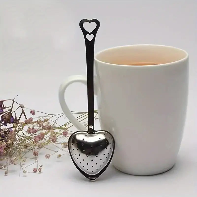 Heart-Shaped Stainless Steel Tea Strainer, chai strainer *