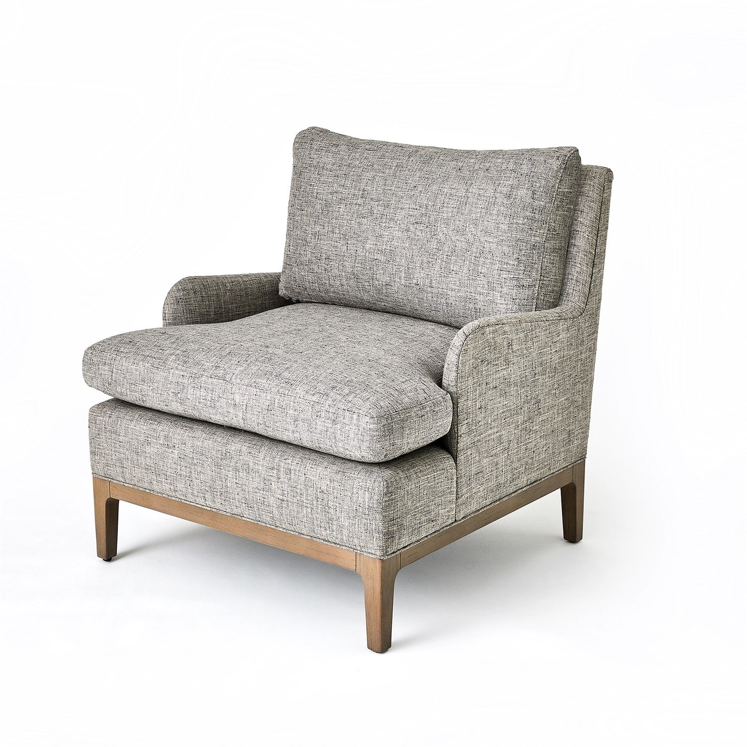 LAGUNA LOUNGE CHAIR-GREY WOOD-MUSLIN by Global Views *