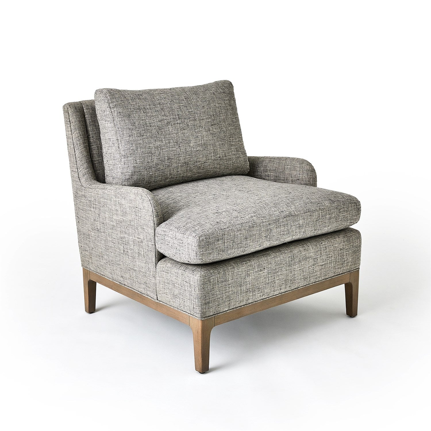LAGUNA LOUNGE CHAIR-GREY WOOD-MUSLIN by Global Views *