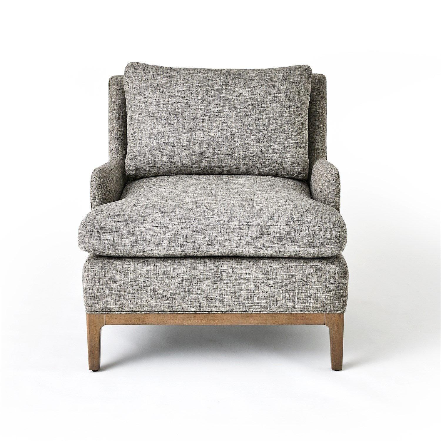 LAGUNA LOUNGE CHAIR-GREY WOOD-MUSLIN by Global Views *