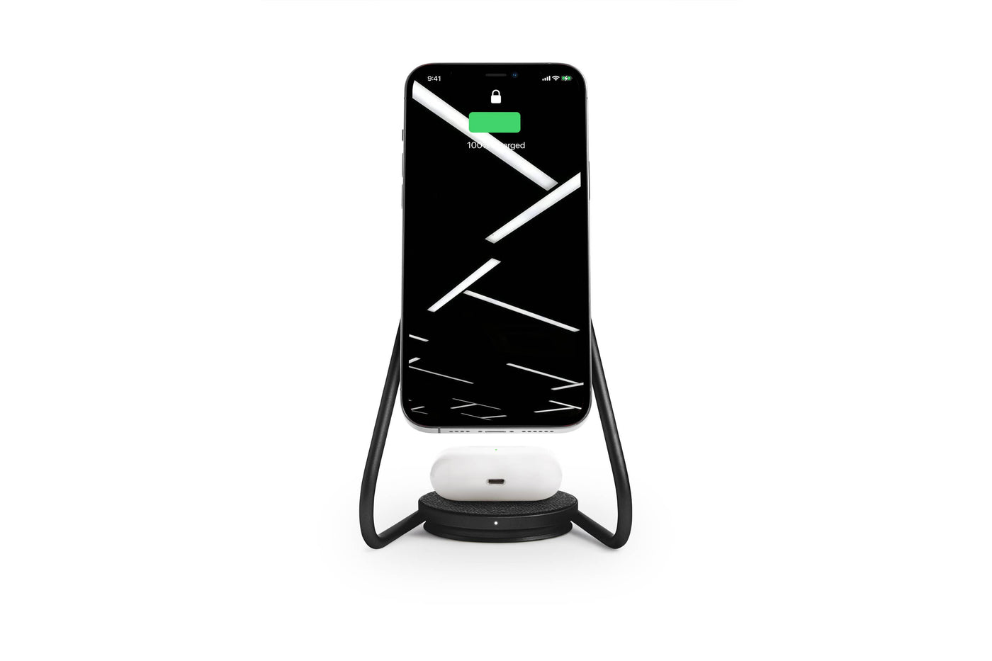 MAG:2 Leather Wireless Charger Stand - Bone