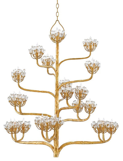 Agave Americana Gold Chandelier by Currey & Co.
