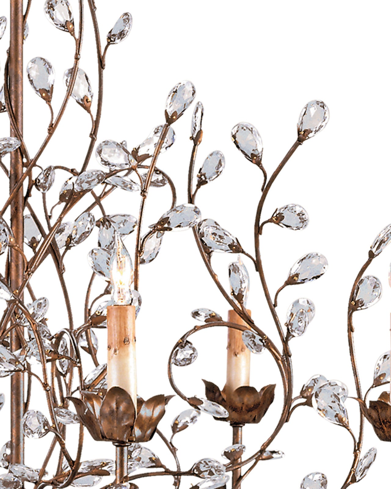Crystal Bud Large Gold Chandelier by Currey & Co. *