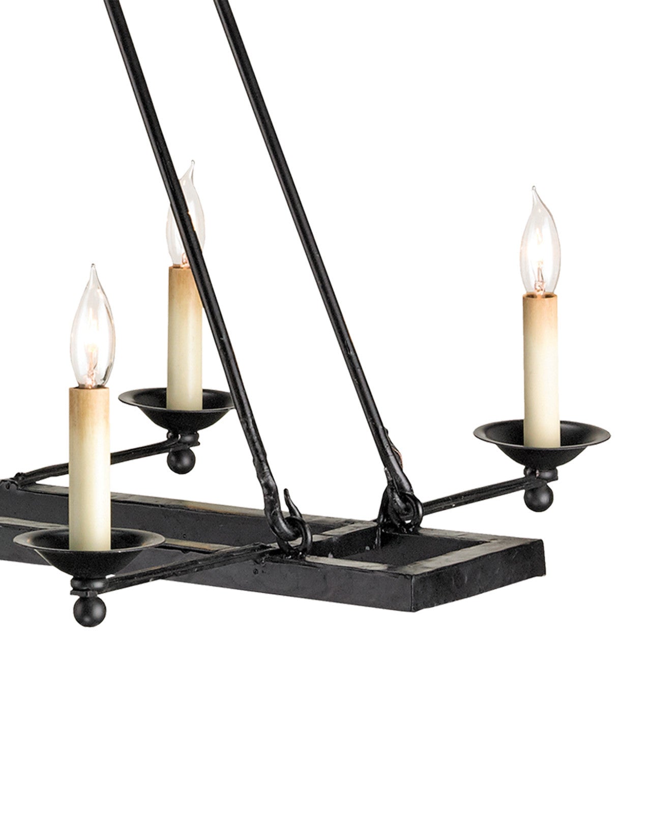 Houndslow Black Rectangular Chandelier by Currey & Co.