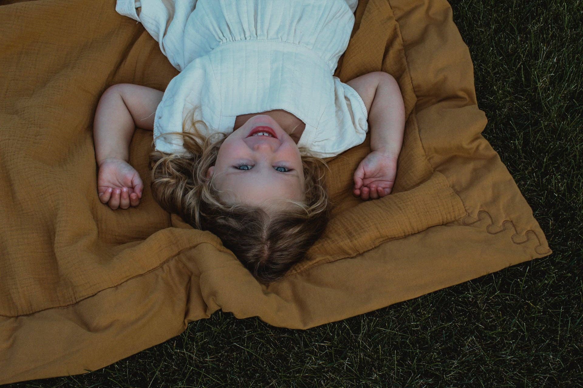 The Cozy: Organic Cotton Blanket: Gold *