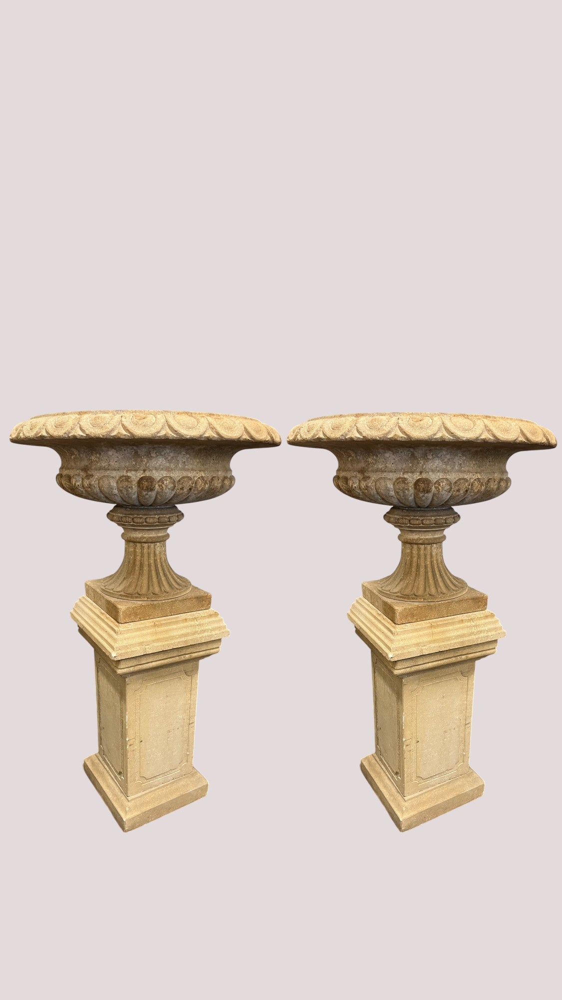 Italian Limestone, Set Of 2