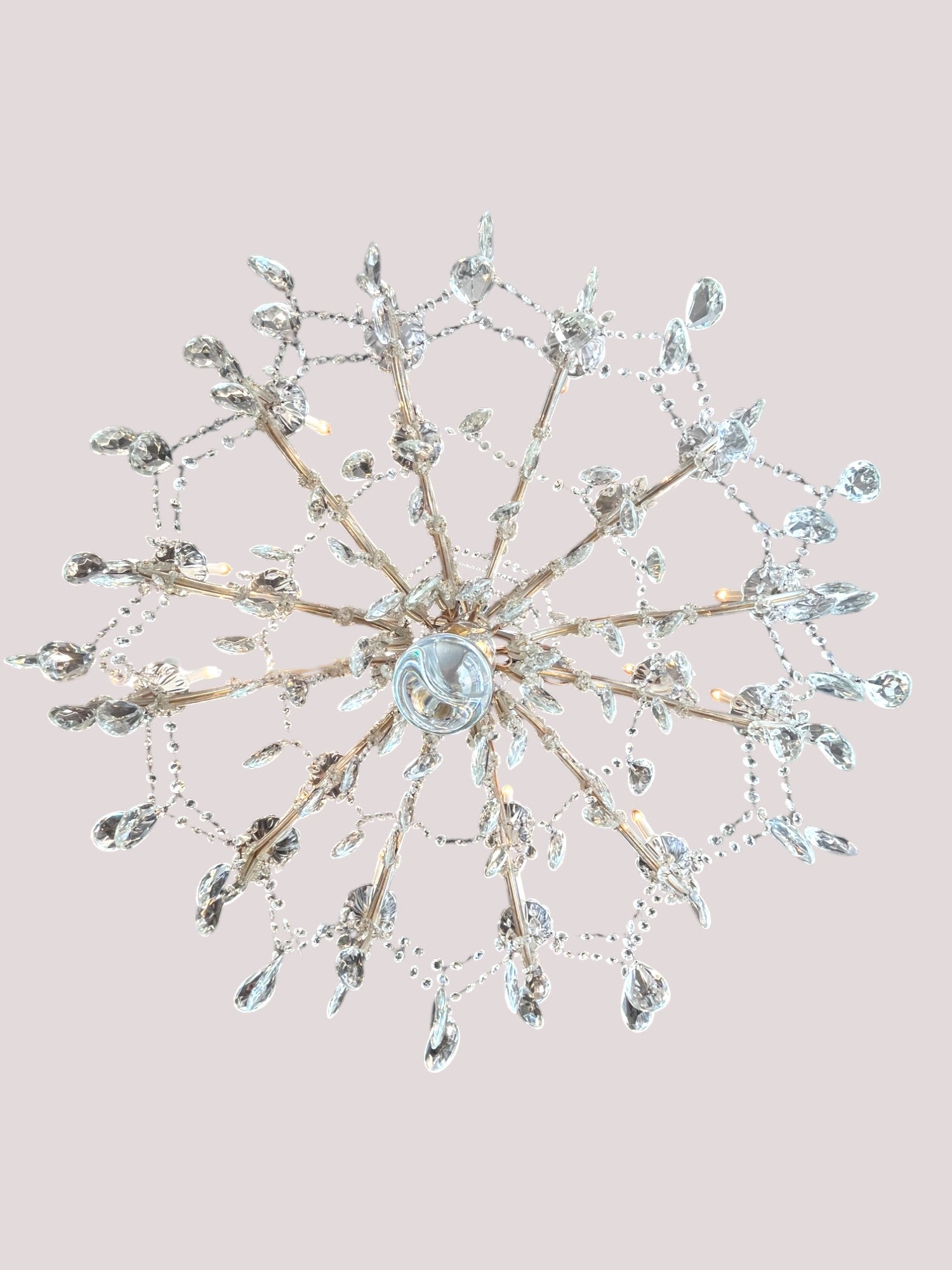 18-flame high Santa Maria Crystal Chandelier with Crystal Almonds II