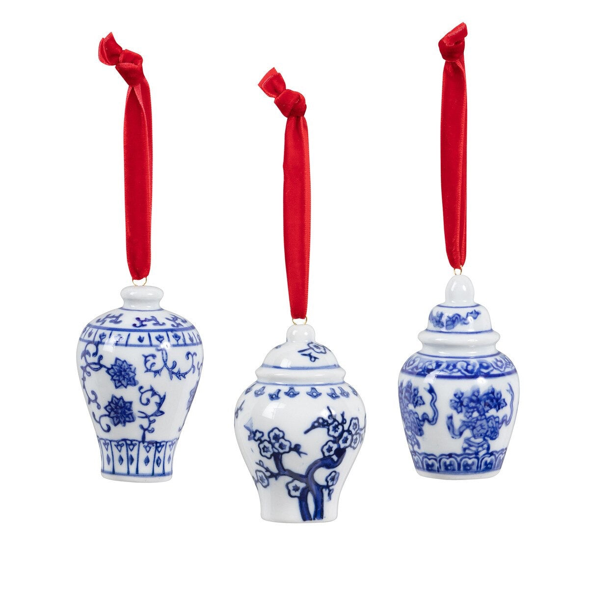 Chinoiserie Ginger Jar Ornament, 3 Assorted Styles