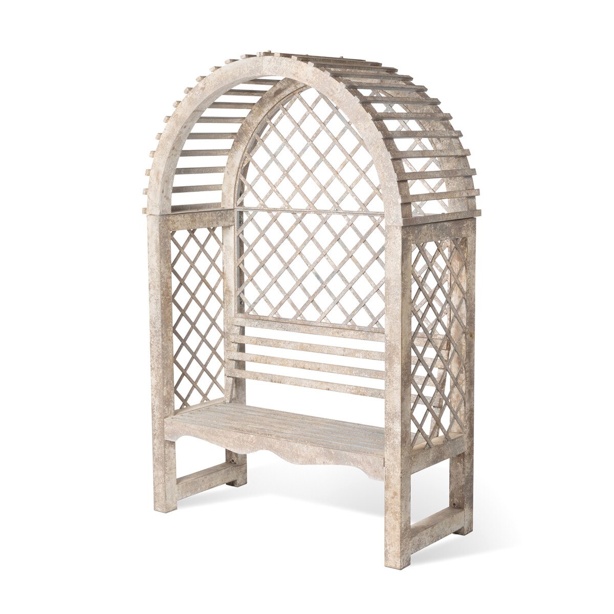 Iron Garden Trellis With Bench