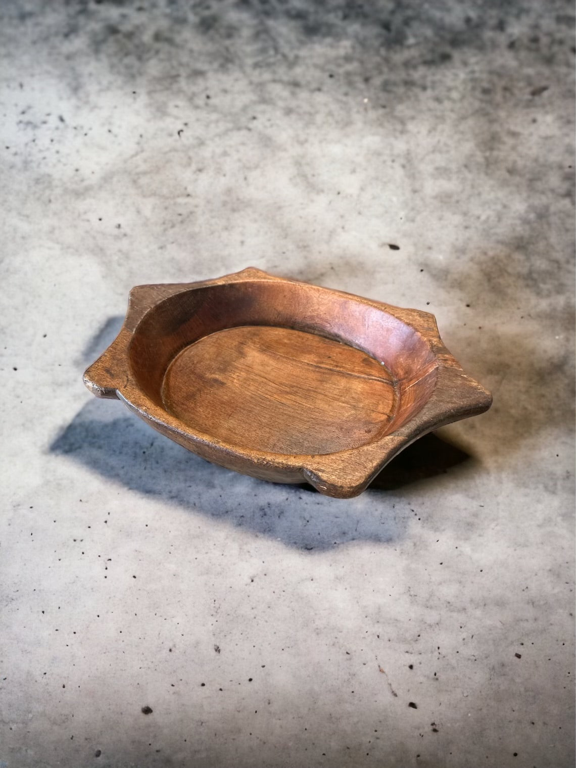 Wooden Carved Chapati Bowl