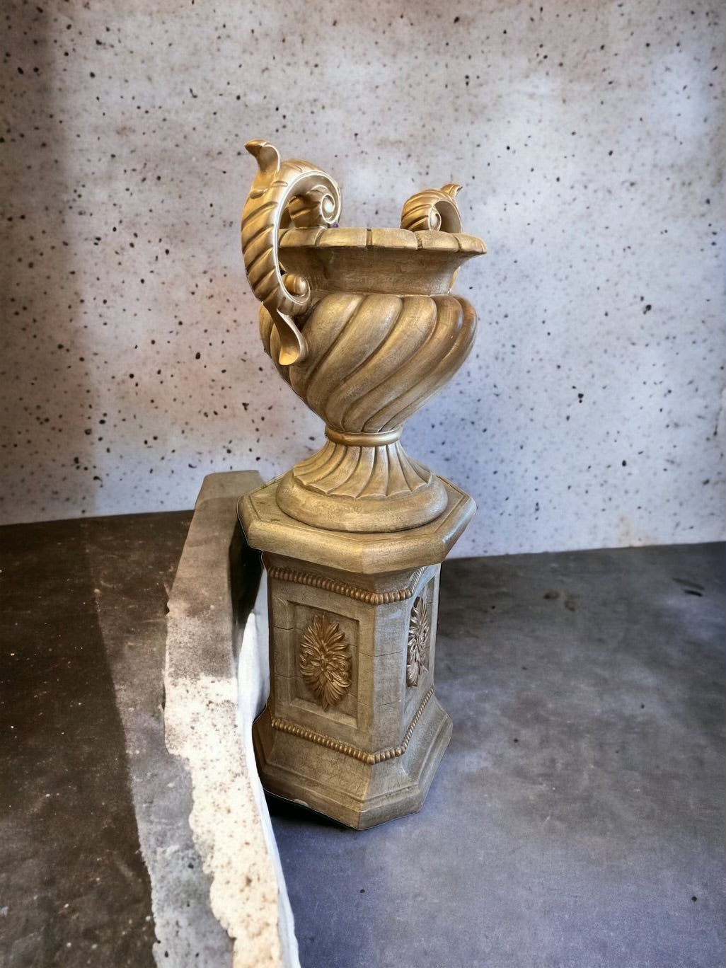Italian Ceramic Vase on Stand