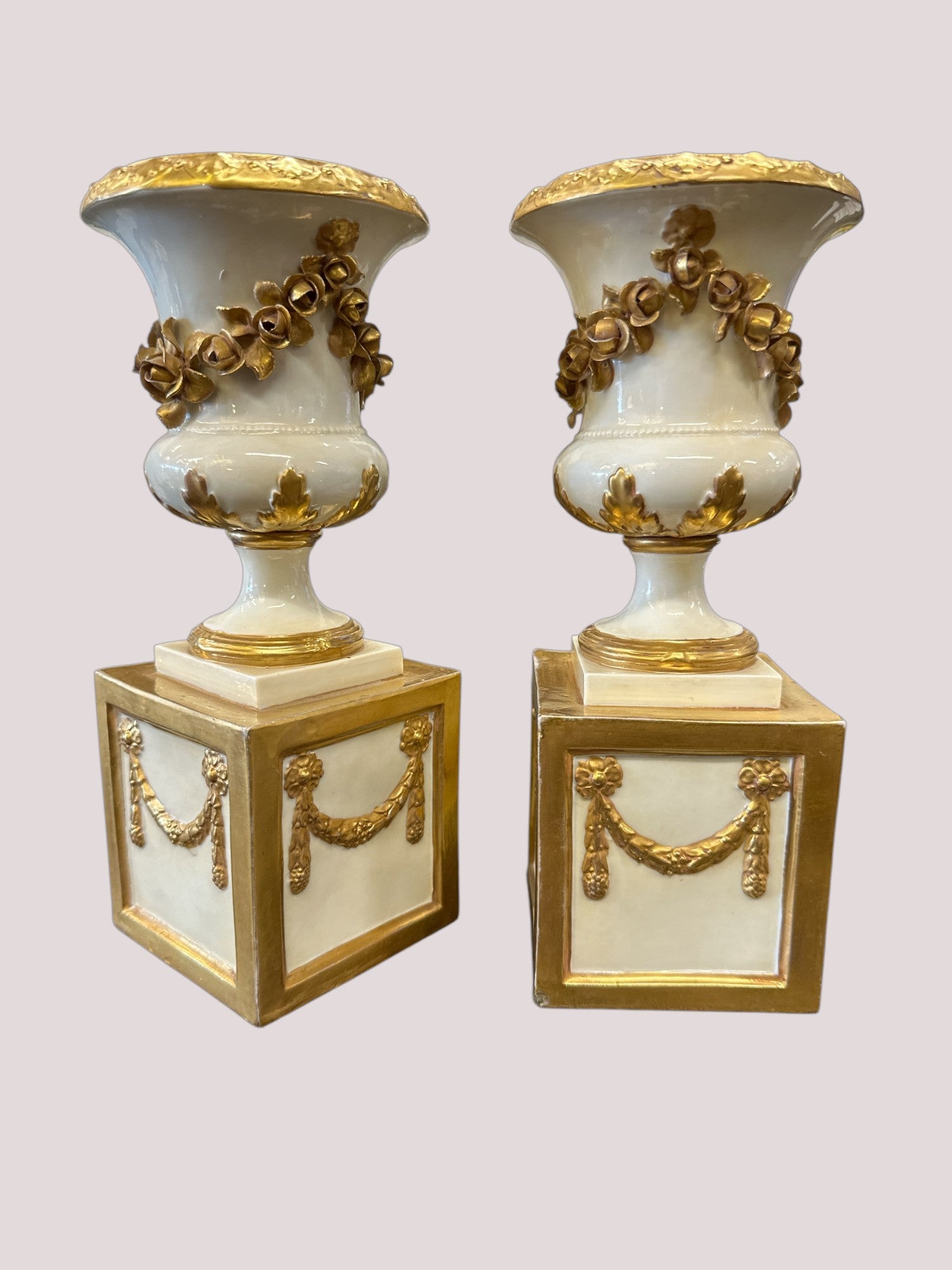 Vintage Urn, Pair