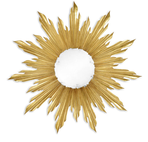 Modern Accents Small gilded sunburst mirror by Jonathan Charles