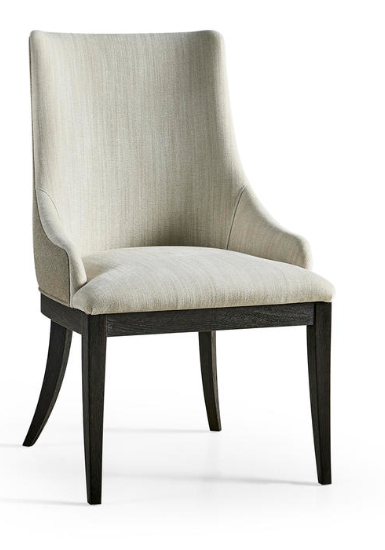 Timeless Aurora Upholstered Side Chair in Ebonized Black by Jonathan Charles