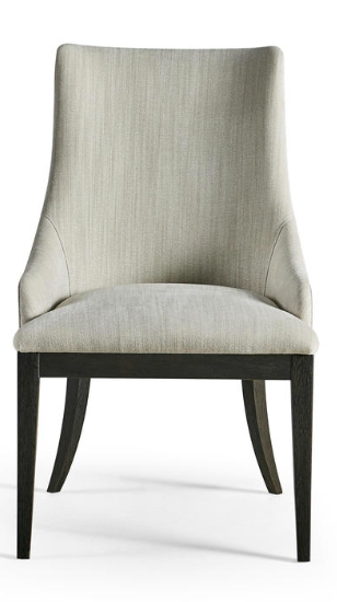 Timeless Aurora Upholstered Side Chair in Ebonized Black by Jonathan Charles