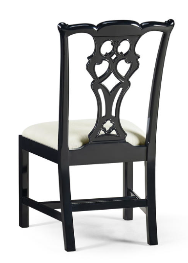 Reimagined Spark Chippendale Black Side Chair by Jonathan Charles
