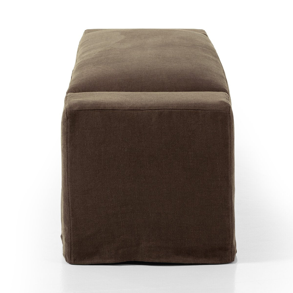 Wide Arm Slipcover Accent Bench