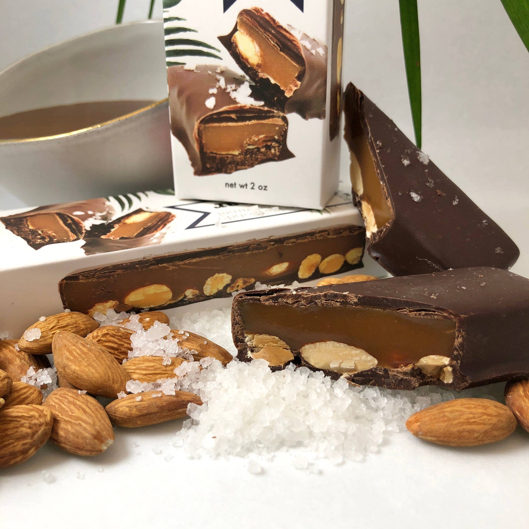 OMG Bar - Organic fair trade dark chocolate, caramel, almond