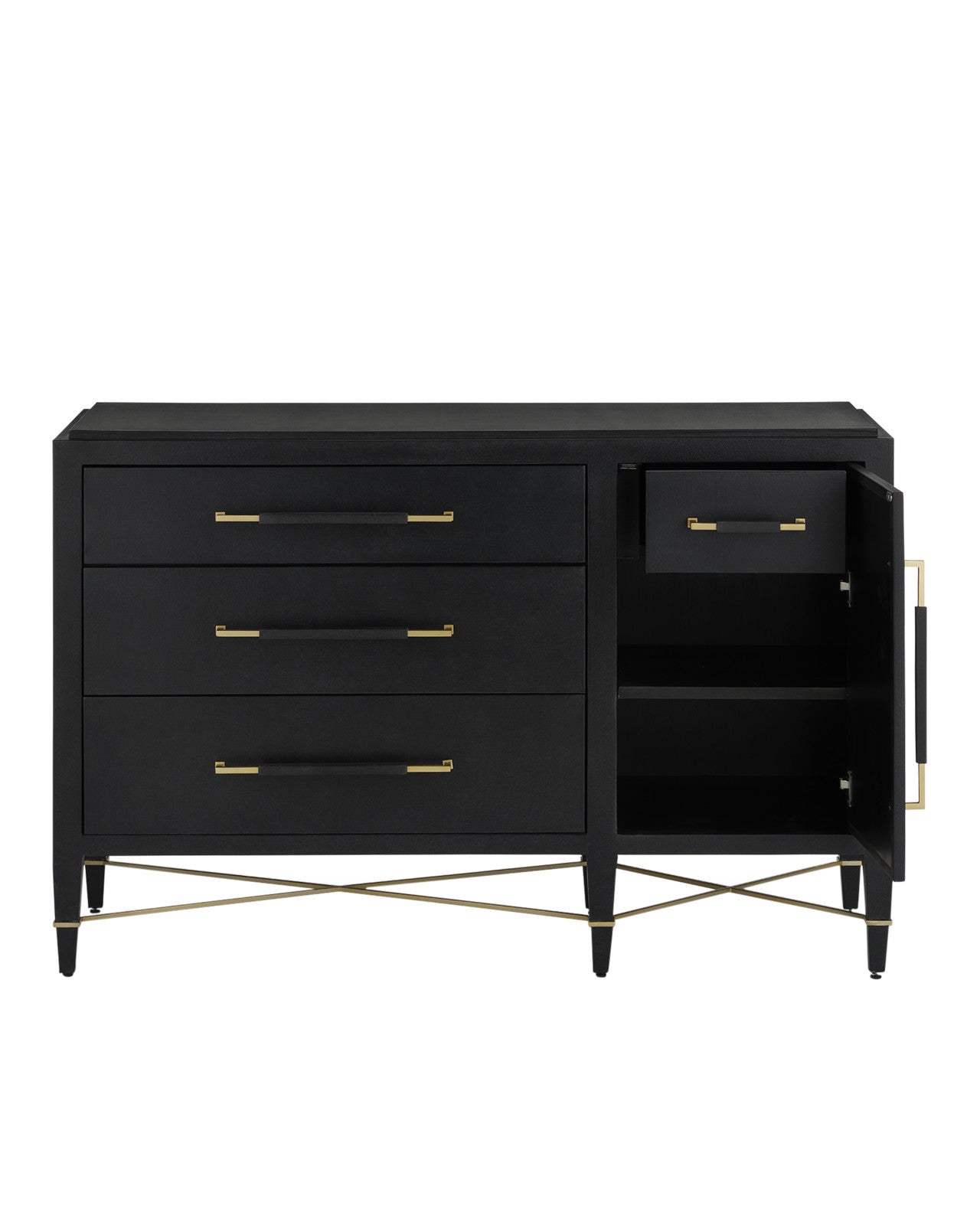 Verona Black Three-Drawer Chest by Currey & Co. *