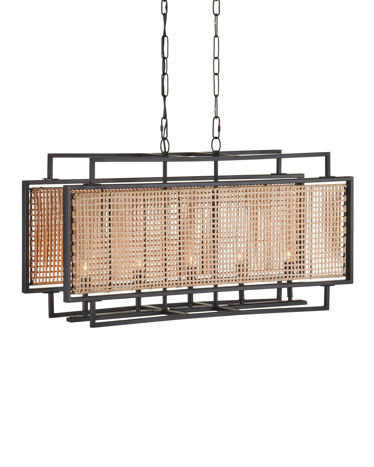 Boswell Rectangular Chandelier by Currey & Co.