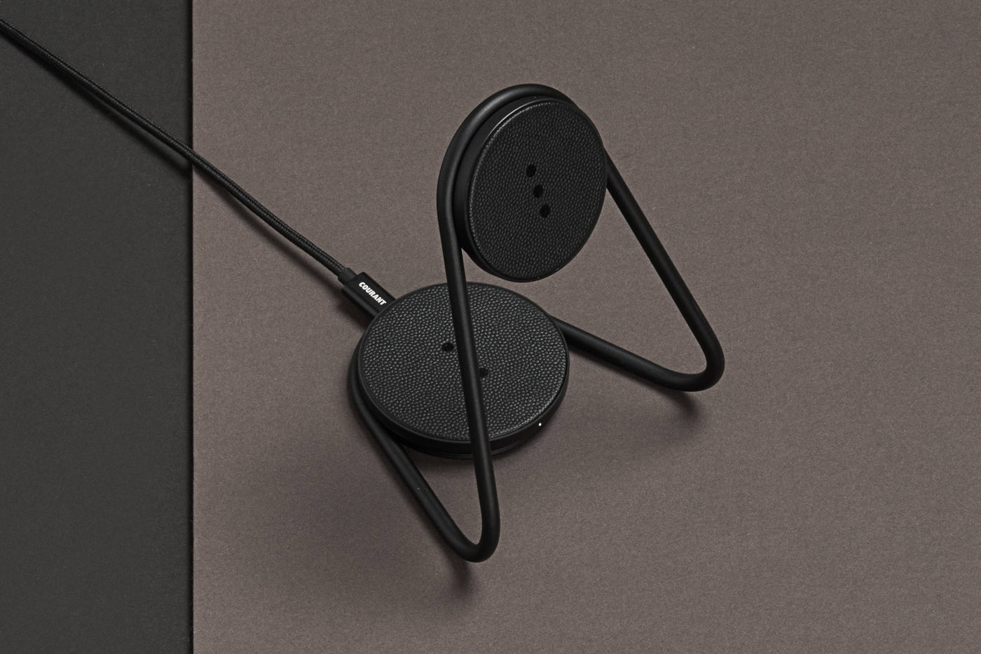 MAG:2 Leather Wireless Charger Stand - Bone