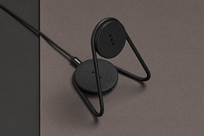 MAG:2 Leather Wireless Charger Stand - Bone