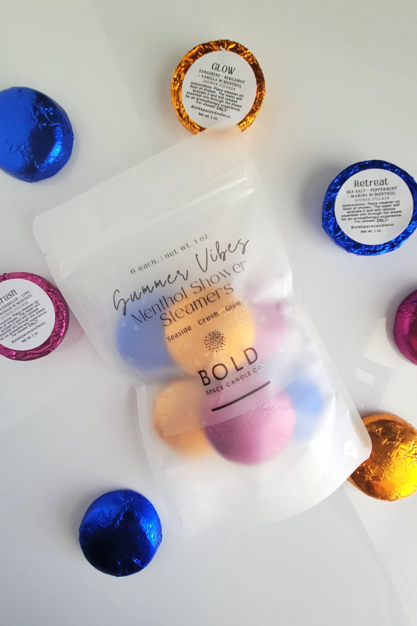 Summer Vibes | Menthol Shower Steamer Pack | 3 Scents -New!