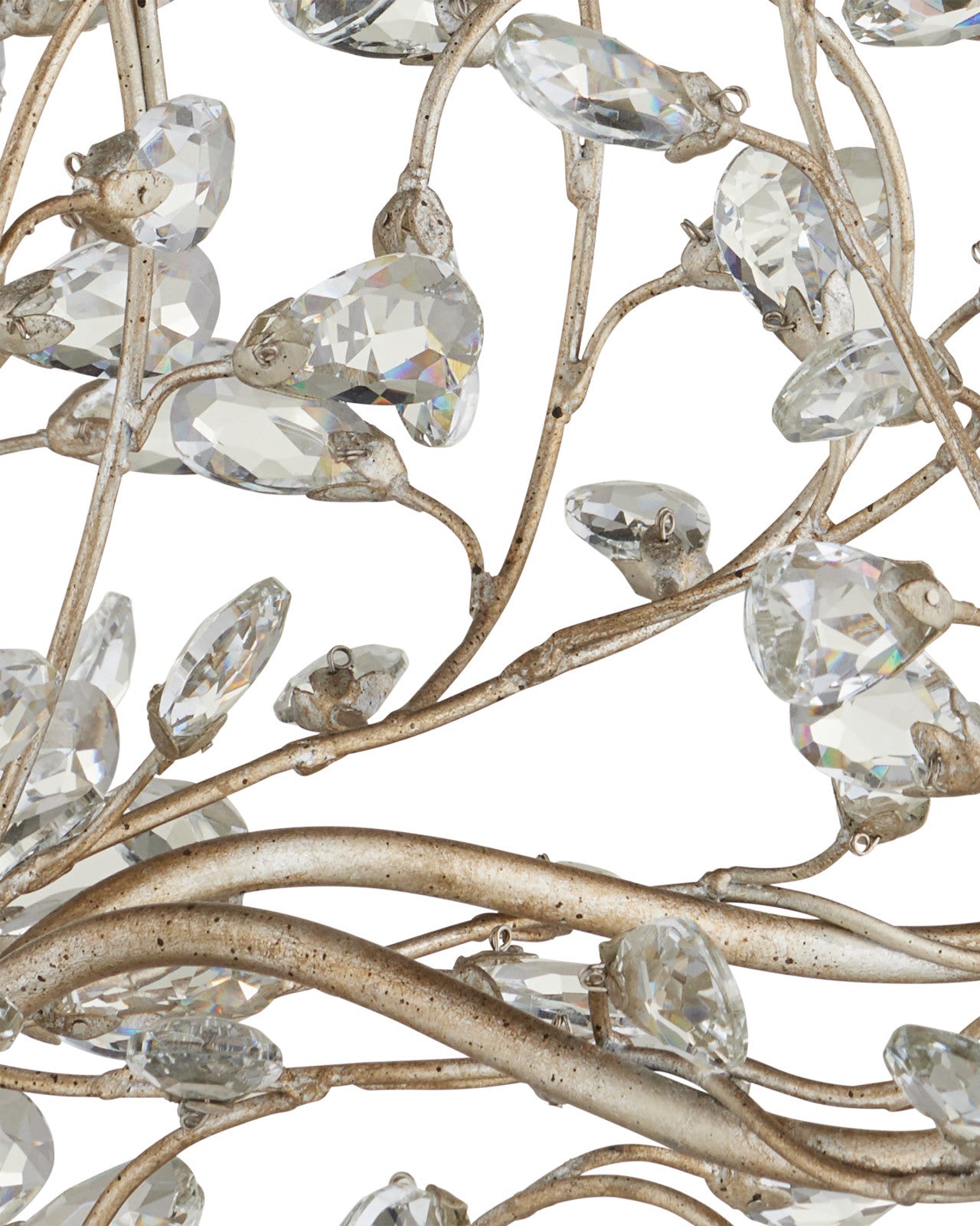 Crystal Bud Large Silver Chandelier by Currey & Co.