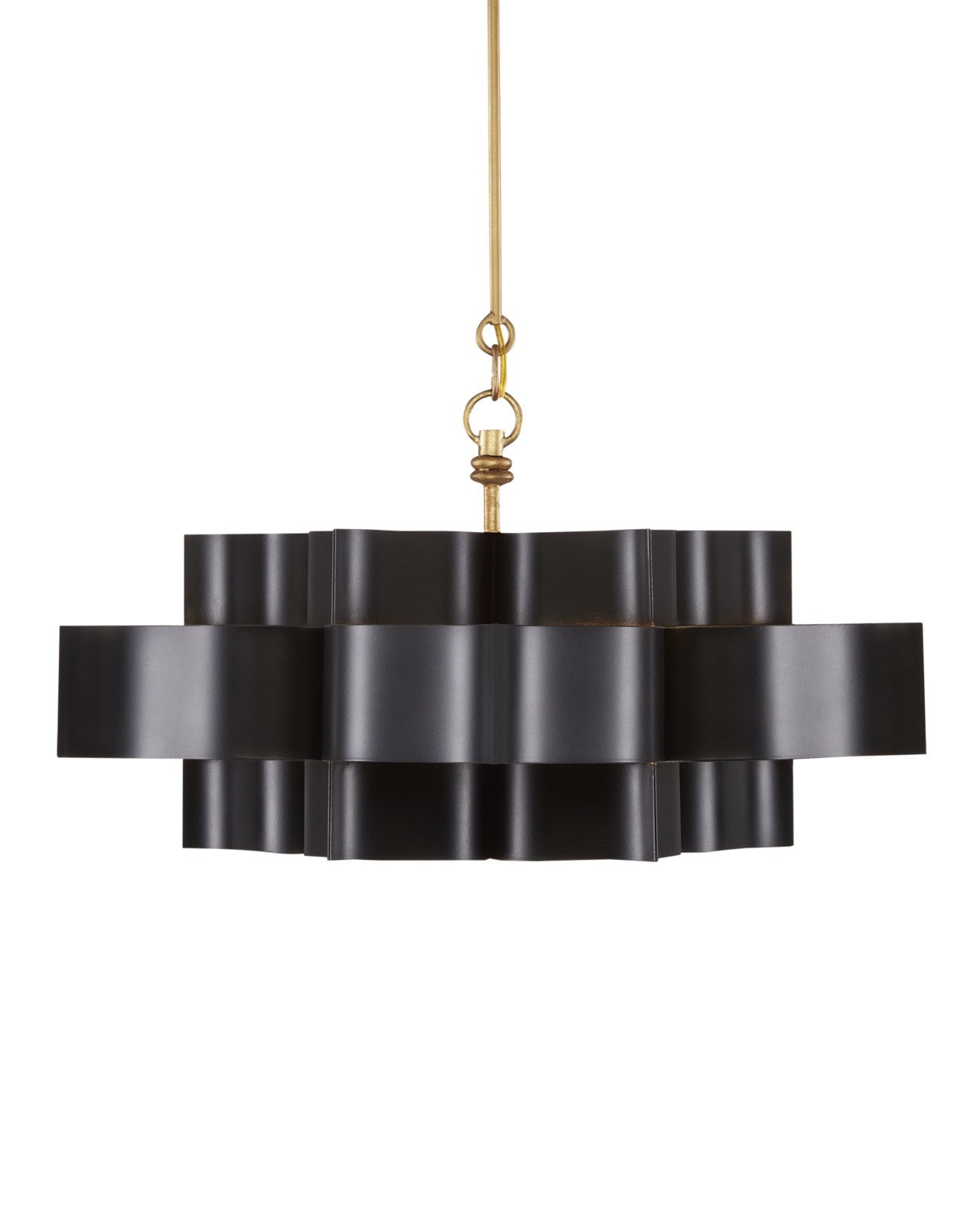 Grand Lotus Small Black Chandelier by Currey & Co. *