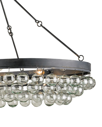 Balthazar Glass Oval Chandelier by Currey & Co.