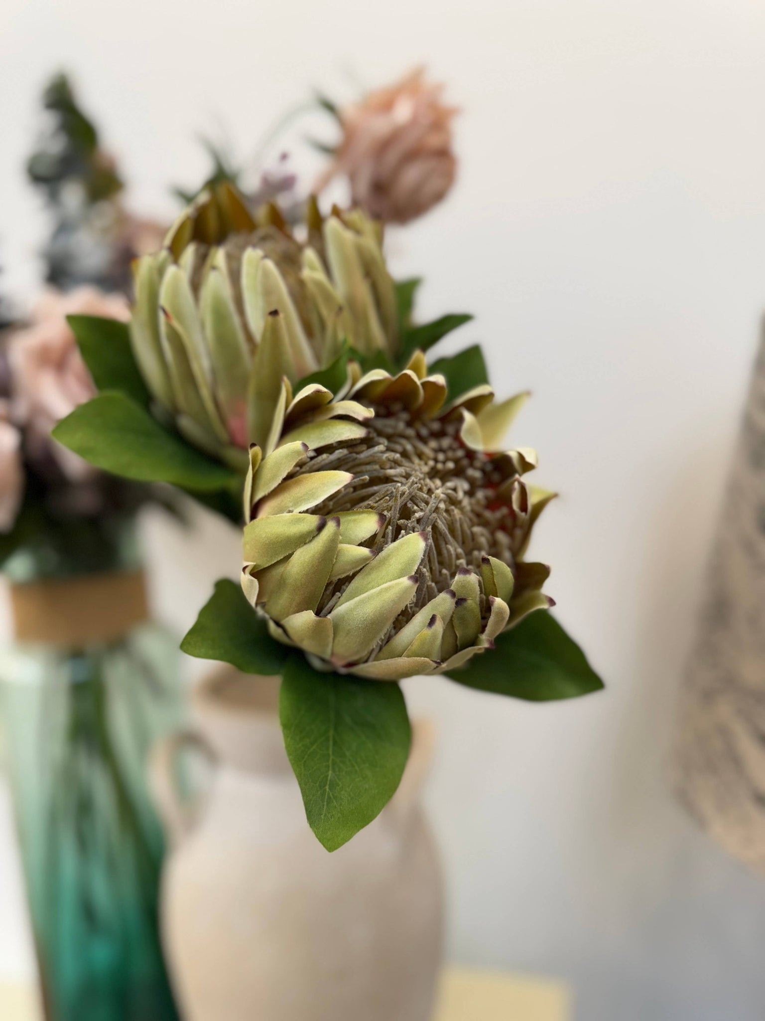 24"Large Extra Bloom Artificial King Protea *