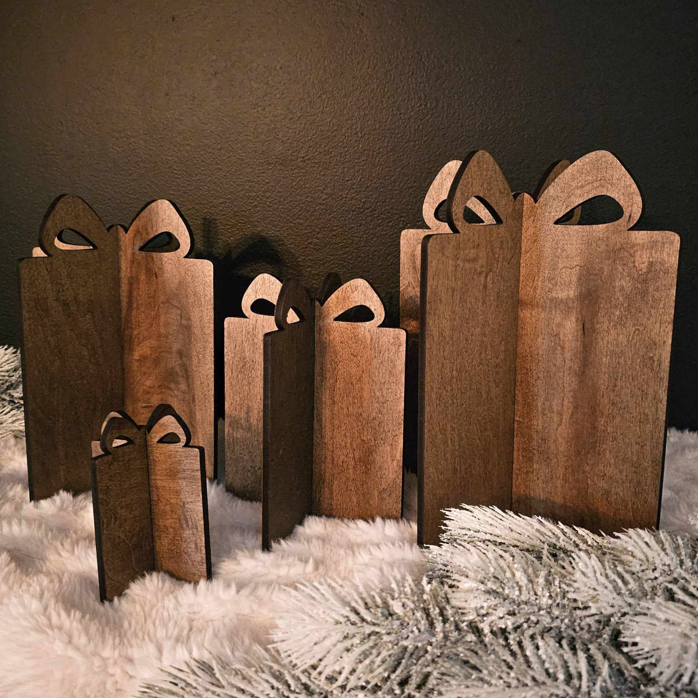 3D Gift Christmas Decor Table Filler Holiday Decor *