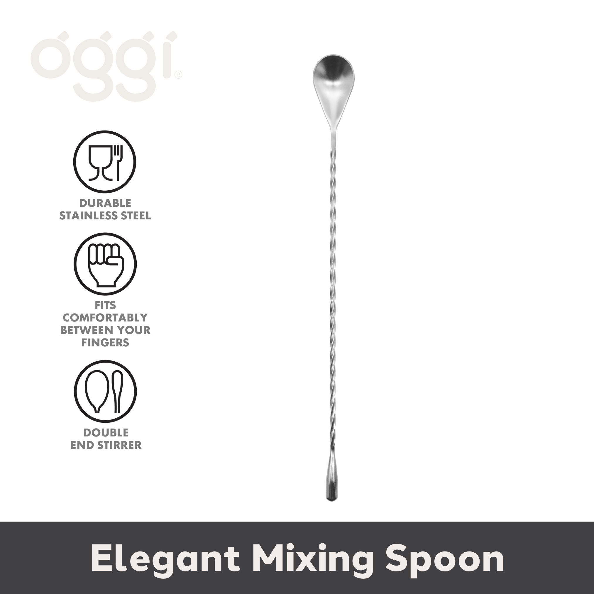 Teardrop Swivel Cocktail Spoon - 13" *