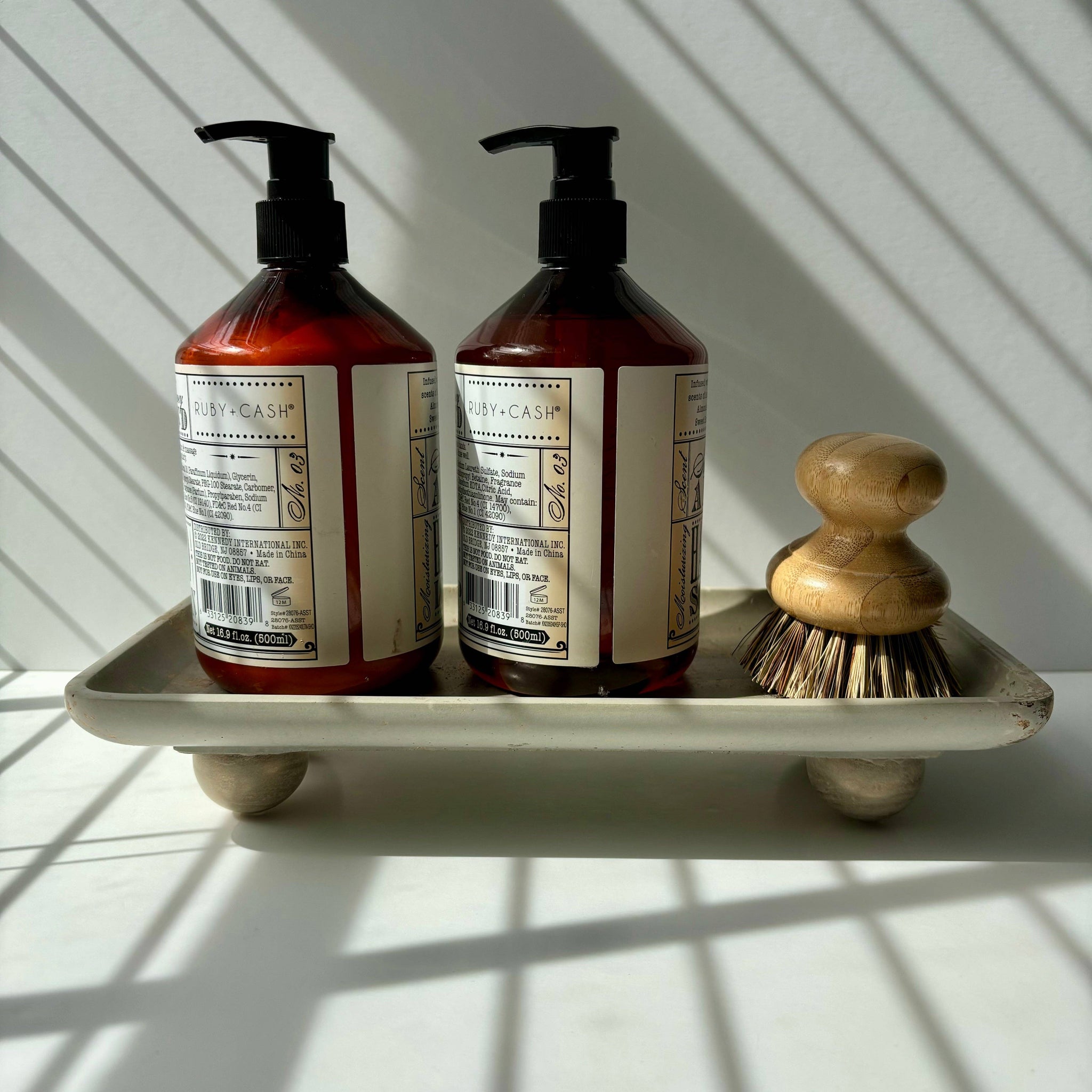 Rectangle Footed Tray: Black Noir & Silver *