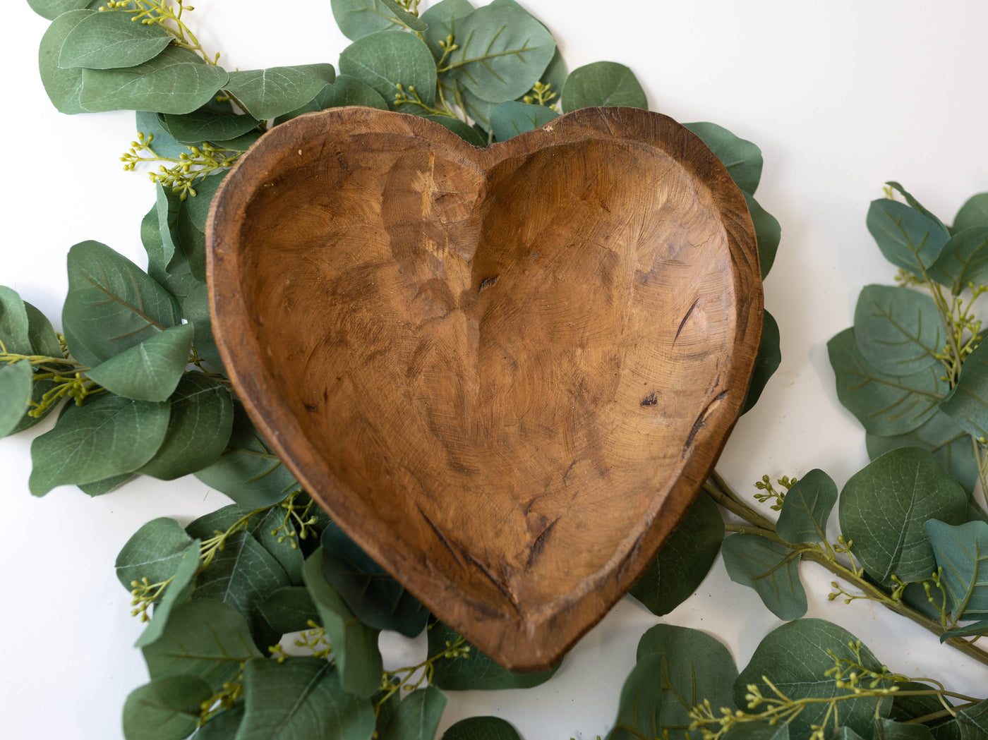 Small Heart Bowl: Natural / 11x12x2.5