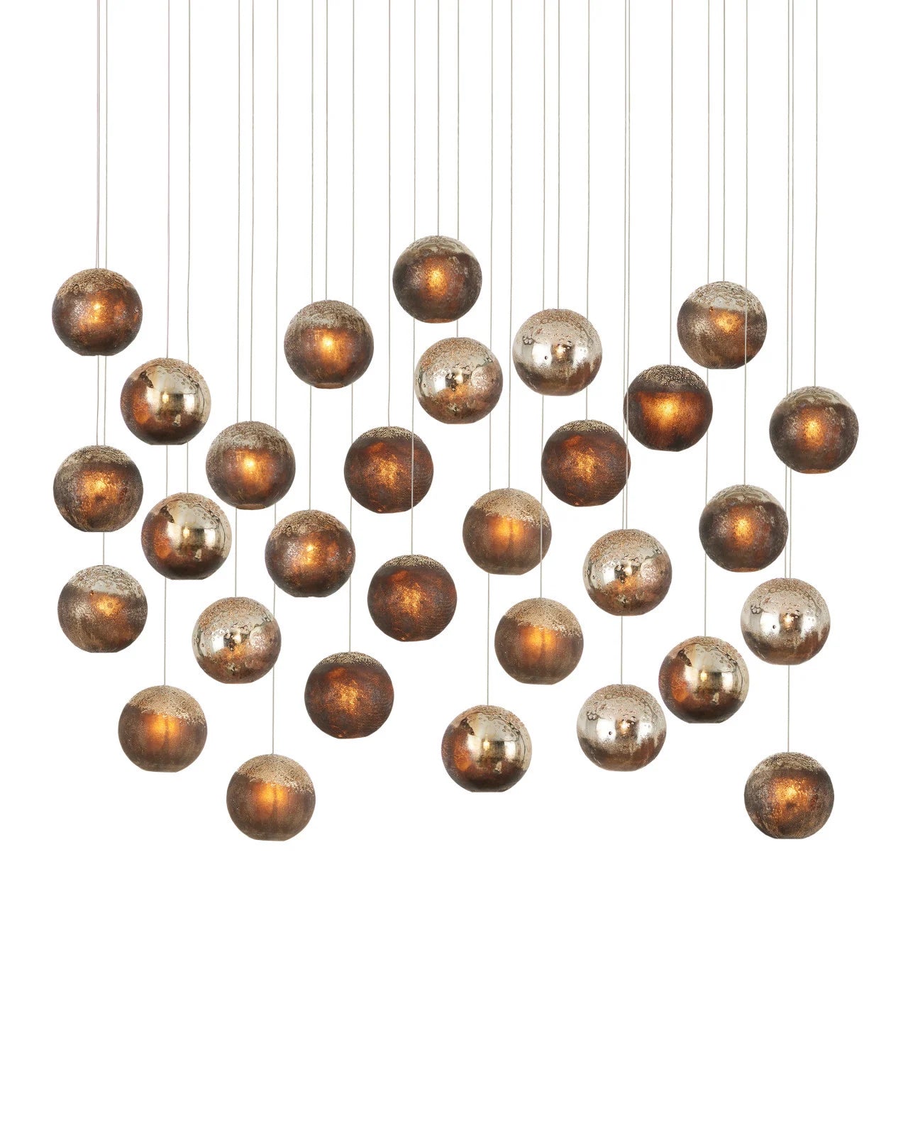 Pathos 30-Light Linear Multi-Drop Pendant by Currey & Co. *