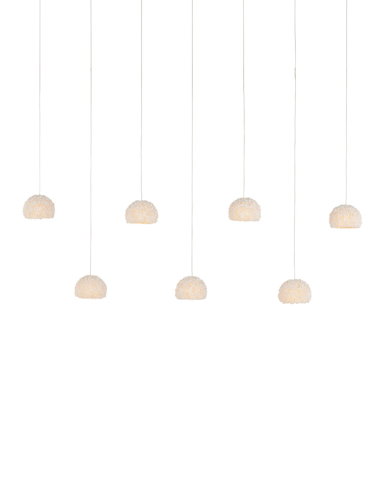 Virtu 7-Light Linear Multi-Drop Pendant by Currey & Co.