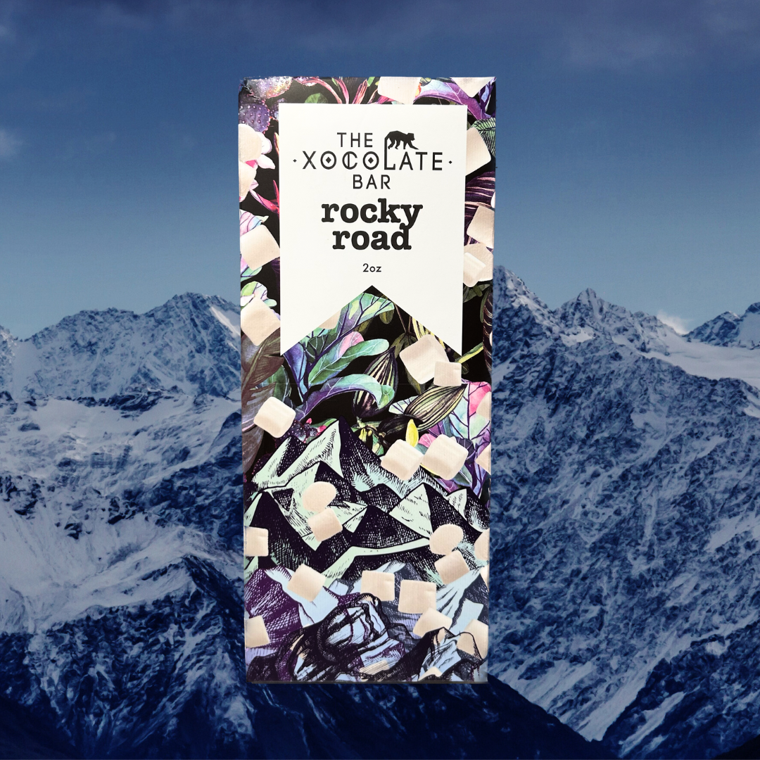 Vegan Rocky Road Bar - Organic Fair Trade Dark Chocolate