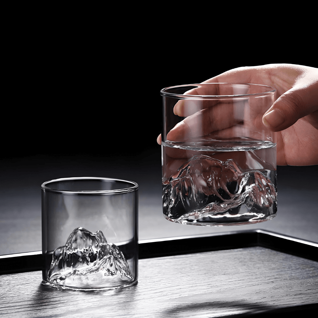 Mount Fuji Japanese Crystal Whisky Glass