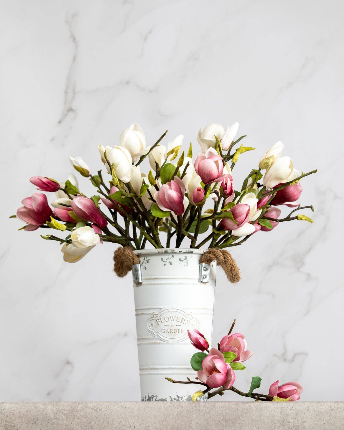 White Magnolia Tulip 20"