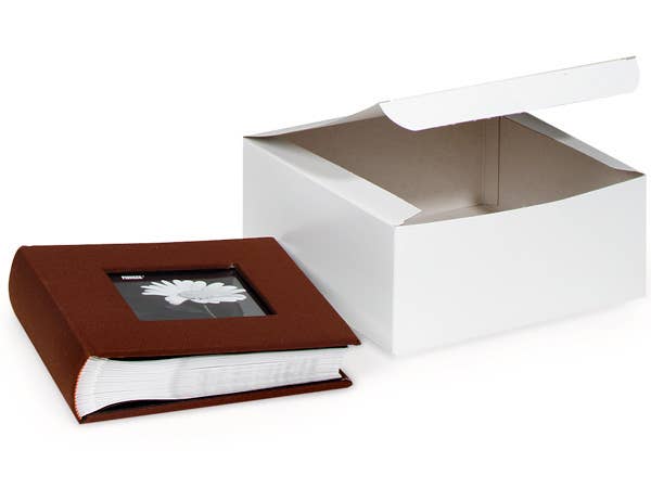 Recycled White Gift Boxes: White / 100 Pack / 6x6x6"