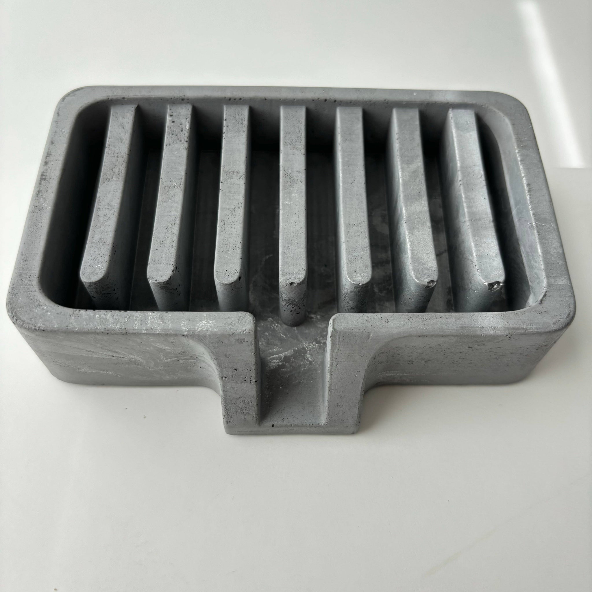 Soap Holder | Concrete Soap Dish: White Gray Marble *