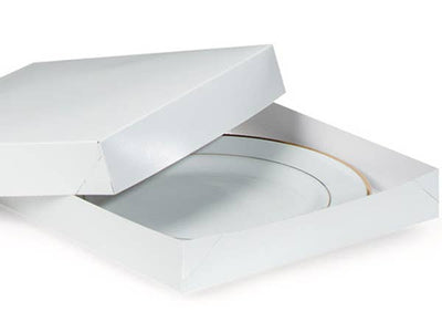 Recycled White Gift Boxes: White / 100 Pack / 6x6x6"