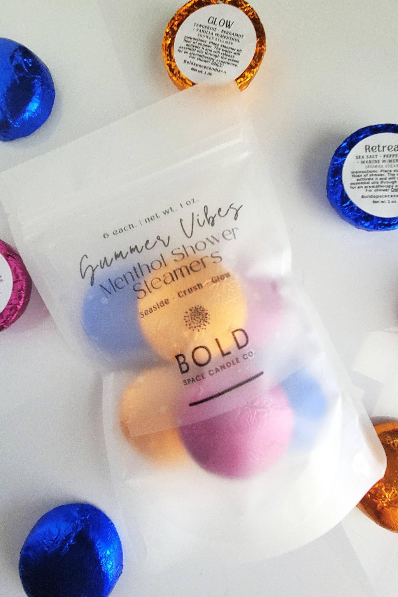 Summer Vibes | Menthol Shower Steamer Pack | 3 Scents *