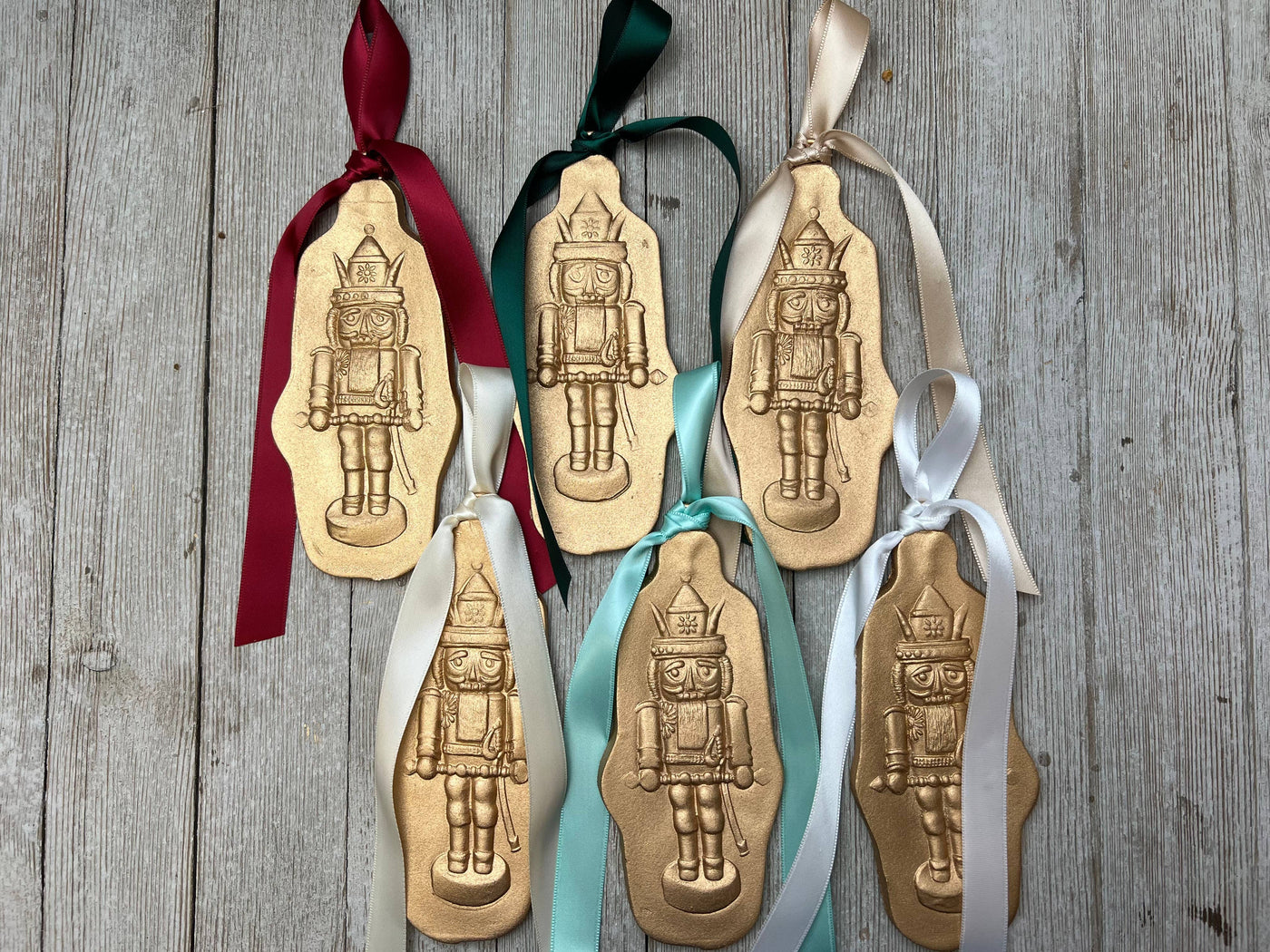 Nutcracker Ornaments: Dk Green Ribbon